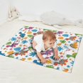 thumbnail image 2 of Colorful Dinosaurs Leaf White Pattern Blanket,Comfortable Soft Lamb Wool Throw Blanket,All Season,Warm Lightweight Blankets for Sofa Bed Couch Living Room Chair,30"x40", 2 of 4