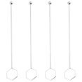 thumbnail image 1 of Shisuyan Coffee Mixing Stirrer Reusable Stainless Steel Silver 4pcs, 1 of 8
