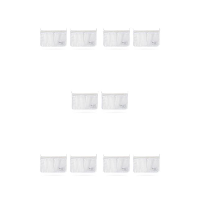 Bewildely Organizadores de bolsa de malla de almacenamiento para refrigerador Bolsa lavable Blanco 2PCS Type2 NO2