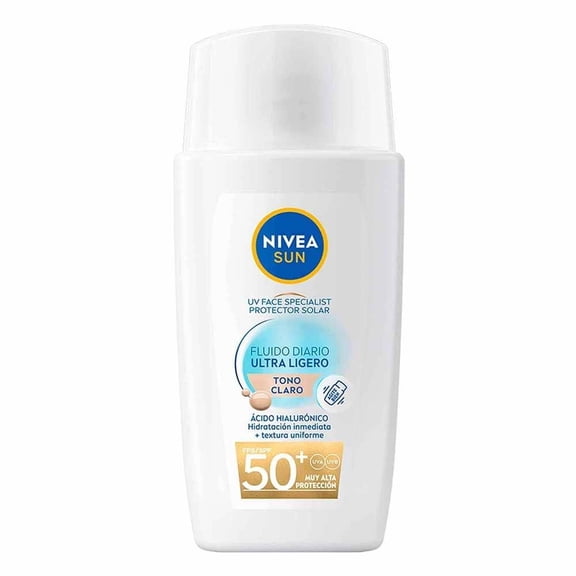 Protector solar Nivea Sun Face fluido tono claro 40ml