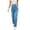 Light Blue, variant on Women's Elastic Waist Straight Leg Jeans, Daily Casual High Waist Denim Pants for Women, With Pull On Design and Front Pockets, Women's Black, Sizes S-2XL