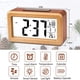 thumbnail image 3 of 2X Reloj Despertador Digital LED Grande de Madera, Luz con Sensor Inteligente con Repetición, Fecha, Temperatura, Conmutable de 12/24 Horas, 3 of 7