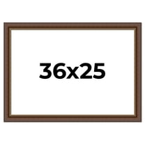 36x25 Copper and Brown Real Wood Picture Frame Width 2 inches | Interior Frame Depth 0.5 inches |