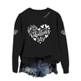 thumbnail image 5 of Women Oversize Love Heart Graphic Sweatshirts Valentine Day Shirts Print Long Sleeve Crewneck Casual Soft Cozy Loungewear Athletic Wear Fashion Gifts Clothes Tops, 5 of 5