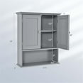 thumbnail image 4 of Pemberly Row Bathroom Wall Cabinet Medicine Storage Organizer w/ Shelf in Gray, 4 of 8