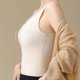 thumbnail image 4 of Ropa interior térmica Tops de moda para mujer de invierno sin mangas de cuello redondo cómodas camisetas sin mangas lisas regulares blusa de poliéster para mujer, 4 of 6
