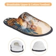 thumbnail image 3 of Fotbe Colorful Owl Tattoo Art Pantuflas Peludas para Mujer con Estampado, Zapatillas de Peluche, Zapatos de Invierno para Casa, Uso Interior y Exterior-Medium, 3 of 8