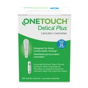 OneTouch Delica Plus 33 Gauge Lancets for Blood Glucose Testing - 100 Count
