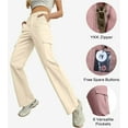 thumbnail image 5 of Cargo Pants for Women High Waisted Casual Pants Baggy Stretchy Wide Leg Y2K Streetwear with 6 Pockets, 5 of 7