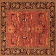 thumbnail image 1 of Ahgly Company Indoor Square Oriental Orange Industrial Area Rugs, 4' Square, 1 of 4