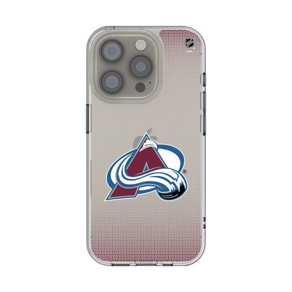 Colorado Avalanche Linen Logo iPhone Clear Case