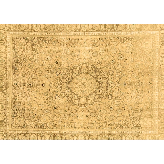 Ahgly Company Indoor Rectangle Abstract Brown Modern Area Rugs, 2' x 4'