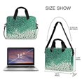 thumbnail image 3 of FORMRS 16" Laptop Sleeve Bag Carrying Case with Handle Travel Shoulder Briefcase, Green and White Pattern, 3 of 8