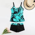 thumbnail image 4 of Oplxuo Women's Tankini Swimsuits Two Piece Tummy Control Bathing Suit Modest Swim Top and Shorts for Beach Pool Vacation, 4 of 5