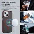 thumbnail image 2 of Dteck Magnetic Case for iPhone 15, Compatible with MagSafe, Translucent Matte Back Shockproof Phone Cover,Red, 2 of 7