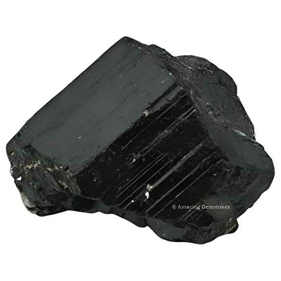 Black Tourmaline Crystal Raw Stones (2 Pieces)