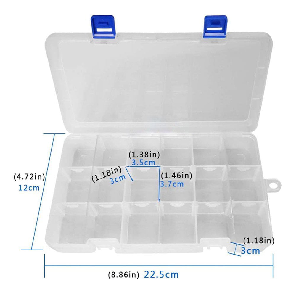 DUONER Plastic Bead Storage Organizer Box Divided Grids 34 Compartments  Small Plastic Craft Storage Box with Compartments Bead Containers for  Storage Jewelry Thread Earring Plastic Box, 3Colors 