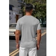 thumbnail image 3 of COOFANDY Men's Crewneck T Shirts Knit Tops Casual Fashion Summer Short Sleeve Knitted Pullover Solid Tees Light Gray S, 3 of 4
