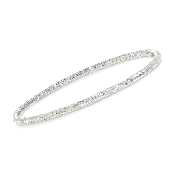 Ross-Simons Italian Sterling Silver Hammered Bangle Bracelet, Women's, Adult