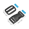 thumbnail image 2 of Plastic Quick Release Buckle, 12 Pack Plastic Quick Side Release Clips with 24 Pack Tri-Glide Slide Black 1", 2 of 6