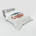thumbnail image 3 of Ambesonne Vintage Bedding Set 3 Pcs, American Flag Football, Twin XL, Cream Blue Red, 3 of 3