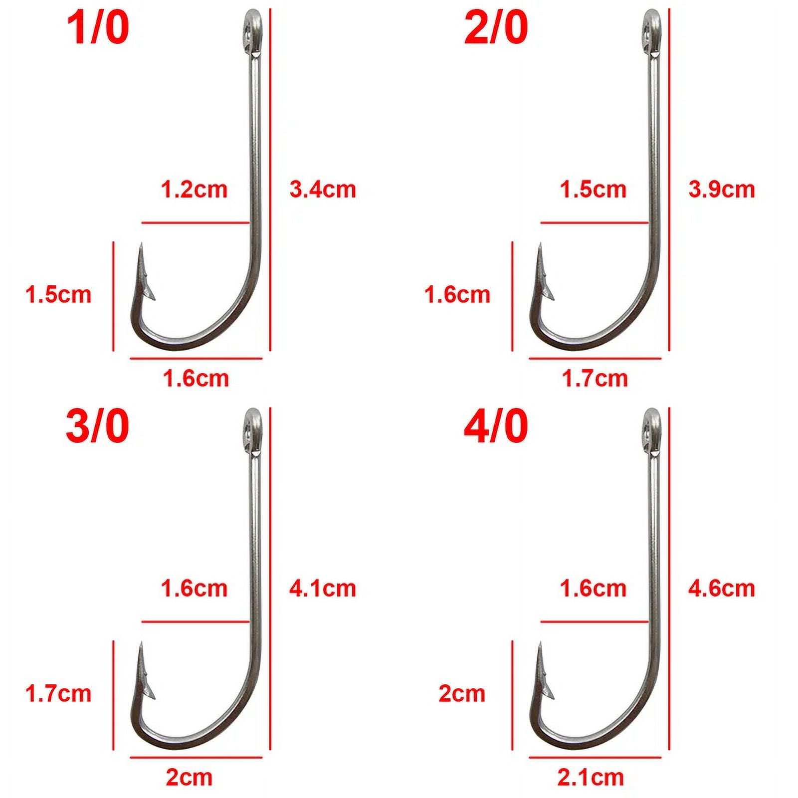 100pcs/lot Stainless Steel Fishing Hook Long Shank Saltwater Hooks For Fishing Accessories 34007 Size 1/0-10/0