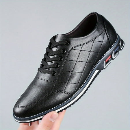 

SHZHRUKUNSHM Comfortable and breathable lace-up sneakers - casual PU walking shoes