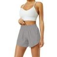 thumbnail image 2 of Women's Running Shorts Elastic High Waisted Athletic Workout Shorts with Pockets, 2 of 7