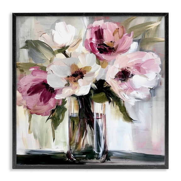 Stupell Industries Resonance Flower Vase Black Framed Giclee Art, design by Annabelle Hall