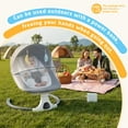 thumbnail image 5 of SACVON Baby Swing with Bluetooth Music and Remote Control, 5 Adjustable Settings, Portable, Suitable for Indoor and Outdoor Use,Dark Gray, 5 of 11