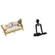 thumbnail image 1 of Escultura De Sofá En Miniatura De Madera, Figura Abstracta De Pensador, Adorno De Mueble De Simulación Artesanal Para Casa De Muñecas, Mesa, Dormitorio, Estantería, Armario, 1 of 8