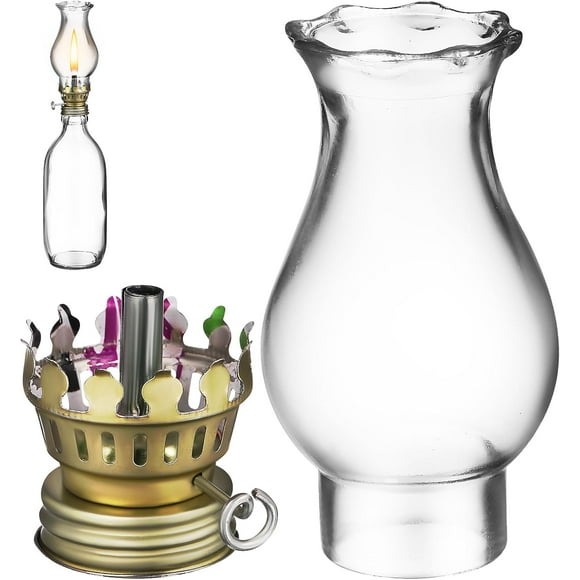 shiyou-Retro Charm Lamp Shade Kerosene Lamp Chimney Oil Lamp Replacement for Hurricane Lamp