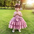 thumbnail image 3 of Vestido NSSMWTTC para bebé niña, Pascua, sin espalda, con lazo, rosa empolvado, 3 of 7