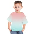 thumbnail image 4 of Dezsed Girls Crew Neck Basic T-Shirt Short Sleeve Tees Shirts Tops Lightweight Casual Summer Fashion Trendy Outfits Clothes 4-5 Years Light Blue, 4 of 5