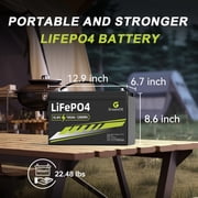 GreenOE 12V 100Ah LiFePO4 Battery Group 31 with Built-in 100A BMS, 15000 Deep Cycles Rechargeable Lithium Battery Prefect for Solar System, Rvs, Marine, Vans, Trailer, Backup (2 Units)