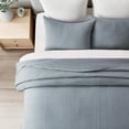 thumbnail image 2 of EVERGRACE Cotton Gauze King Bedspread, Ultra Soft Prewashed Pick Stitch Matelassé Coverlet, Lightweight Textured Oversized King Quilt Bedding Set for All Season, with 2 Shams, Fog Gray, 2 of 8