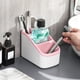 thumbnail image 4 of Estantería de almacenamiento grande, caja de uso múltiple, 3 compartimentos amplios, organizador de espacio, ideal para dormitorio, metal resistente, 2 niveles, fácil de mover, alta, 4 of 9