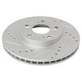 thumbnail image 5 of TRQ Front Performance Brake Rotors Set Premium G-Coated Cross Drilled & Slotted Fits Select 2002-2004 Honda CR-V, 5 of 5