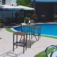 thumbnail image 2 of REDCAMP 39 inch Patio Bistro Table with Umbrella Hole,Metal Square Outdoor Bar Table for Outdide Backyard Porch,Black, 2 of 9