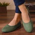 thumbnail image 6 of Lenago Flat Dress Shoes for Women Low Shallow Heel Dress Shoes Slip-On Walking Shoes Round Toe Office Shopping Party Travel Green Size-9.5, 6 of 8