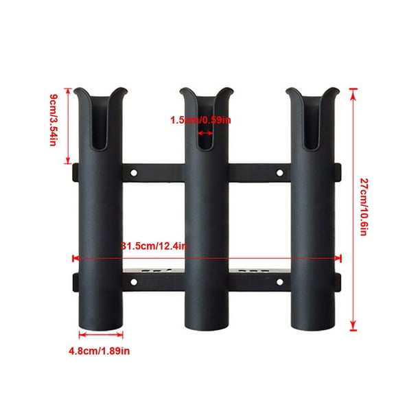 Electronicheart Fishing Rod Holder Lure Casting Pole Support Side-Mount Horizontal Link Tubes Stands Setting Bracket Storage Equipment Boats Accessori