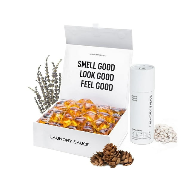 Paquete de detergente para ropa, cápsulas y potenciador de aromas, salsa para ropa