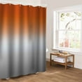 thumbnail image 5 of Burnt Orange Gray Ombre Bathroom Curtain 78 Inch Shower Curtain with Hooks, Modern Gradient Abstract Art Waterproof Polyester Bath Curtain Washable Bathtub Curtain 36''x 78'', 5 of 6