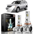 thumbnail image 1 of GFDYREE 9005 HB3 LED Headlight Bulbs, 12000 Lumens Plug-N-Play Conversion Kit Replacement, Compatible with 1999-2007 2008 2009 2010 2011 2012 2013 Jeep Grand Cherokee, 6500K Cool White (Pack, 1 of 7