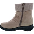 thumbnail image 3 of Women's Drew Kalm Slouch Ankle Boot Stone Microsuede 12 N, 3 of 5
