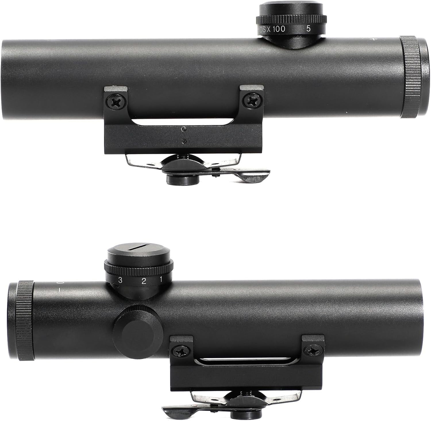 Rifle Scope 4x20, Carry Handle Rifle Scope, Mil Dot Reticle and BDC Turret, Peep Sight Mount, Retro A2 Style