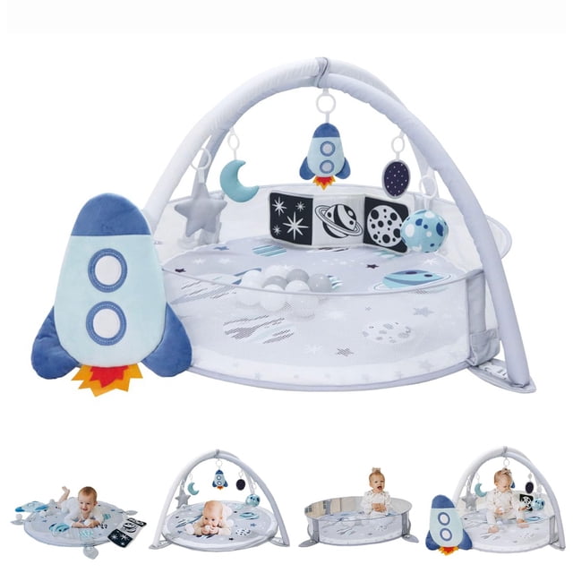 Play Mat & Play Gym Aila+Aiden 6 en 1 XL para bebé Space Grey