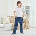 thumbnail image 6 of Wobogo Christmas Gift Elements Blue Swirled Waves Long Pajama Pants Bottoms Soft Sleepwear with Pockets, 6 of 9