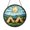 Acrylic 3.5 Inch, variant on Moonlit Camping Tent Scene Glass Suncatcher Round Window Ornament, Scenic Nature Decor Gift