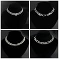 thumbnail image 5 of Cuban Chain Necklace Fom Women Gold Color Bling Paved Rhinestones Cuban Link Choker Necklace Punk Jewelry, 5 of 6